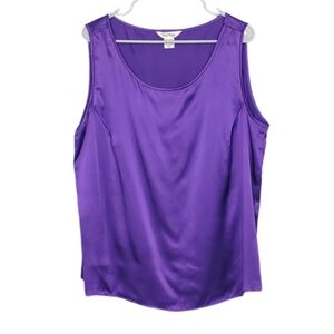 Vintage 90s Silk Amethyst Purple Plus Chemise Tank Top 16